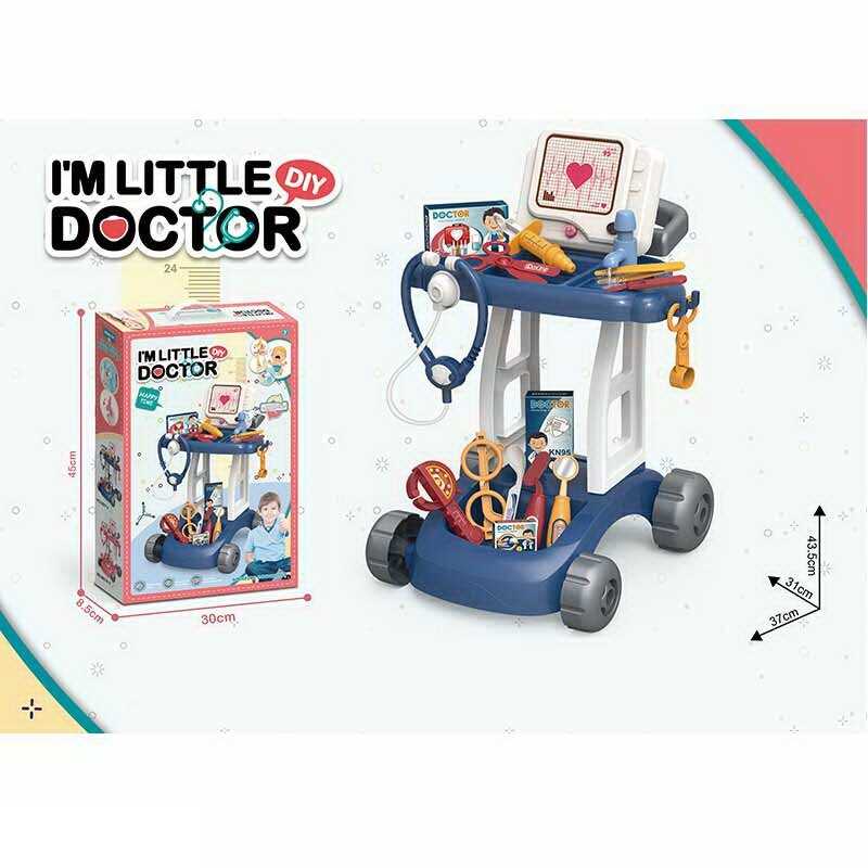 Набір лікаря 8837-2 (36) медичний столик на колесах, ЕКГ-апарат, звук, підсвічування, помпова подача води, медичне приладдя, в коробці