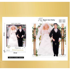 Набір ляльок  A 801-2 (48/2) “Весілля”, висота 30 см, 2 ляльки, шарнірне з’єднання суглобів, знімне взуття, в коробці