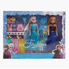 Набір ляльок 1931 C (40/2) 2 ляльки, 26 см, шарнірні суглоби, аксесуари, одяг, в коробці