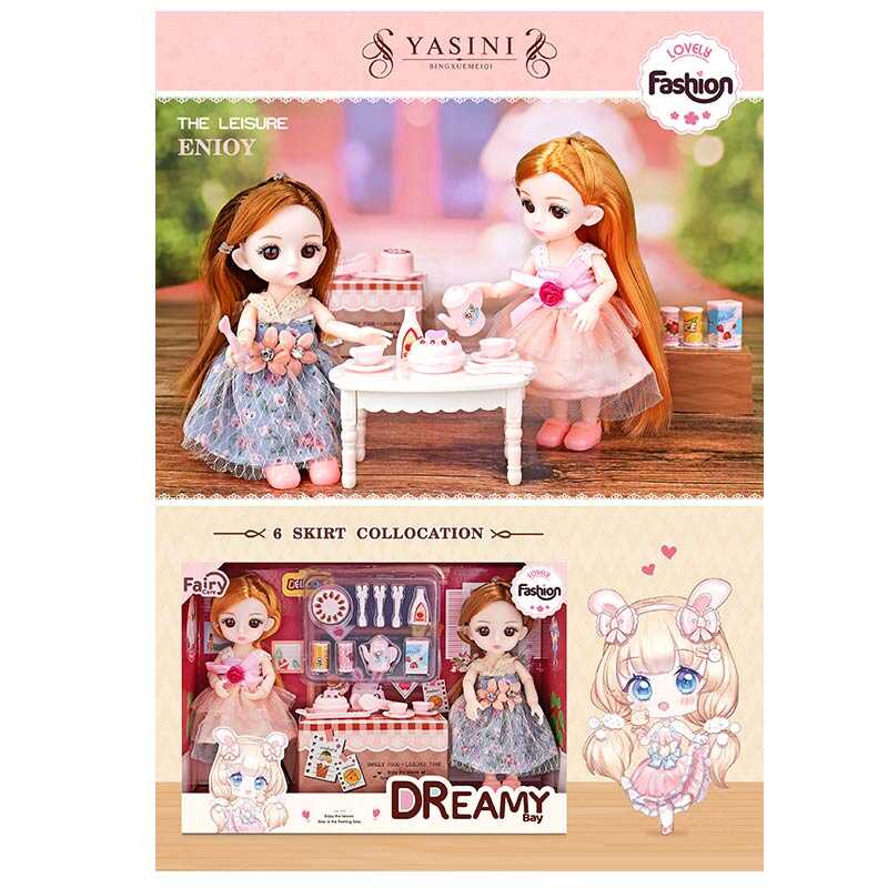 Набір ляльок 6643 (72/2) висота 14 см, столове приладдя, у коробці