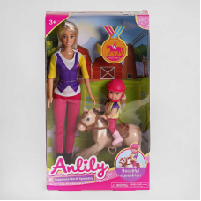 Набір ляльок 99238 (48/2) “Верхова їзда“, 2 ляльки, кінь, в коробці