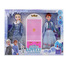 Набір ляльок DXF 2644 (48/2) 30 см, знімний одяг, шафка, рухомі елементи, в коробці