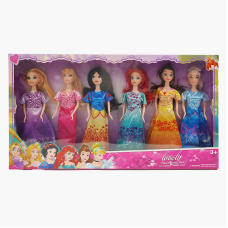 Набір ляльок K 016 B (36/2) 6 ляльок, принцеси, знімний одяг, висота 28 см, в коробці