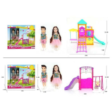 Набір ляльок L 5-41 (96/2) 2 види, 2 ляльки, висота: 14 см, ігровий майданчик, в коробці