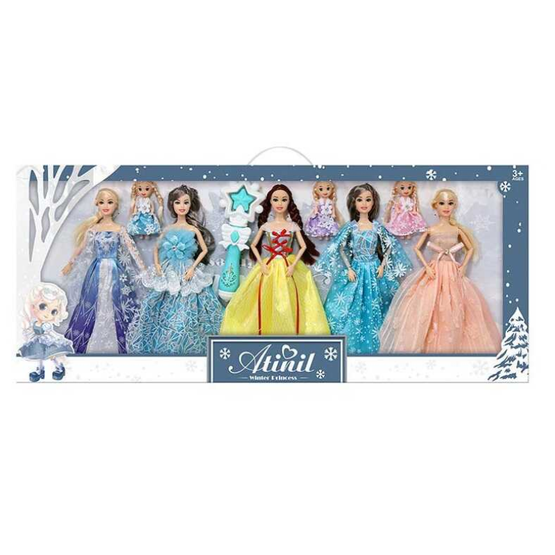 Набір ляльок WX 162-3 (18/2) 5 ляльок, 3 пупсики, у коробці