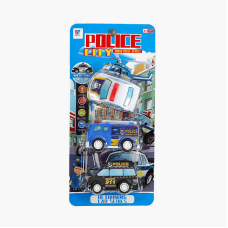 Набір машин 08-101 (108/2) “Поліція”, 3 машинки, інерція, на листі