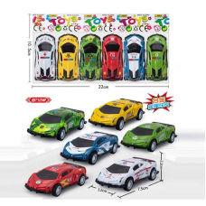 Набір машин 123-2 G (480/2) 6 штук, металопластикові, інерція, в пакеті