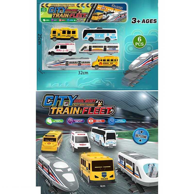 Набір машин 24617 (120/2) 6 штук, інерція, в пакеті