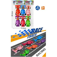 Набір машин 24695 (360/2) 6 штук, інерційний механізм, в пакеті