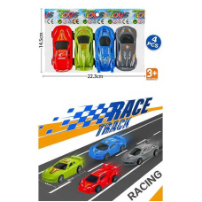 Набір машин 24696 (360/2) 4 штуки, інерційний механізм, в пакеті