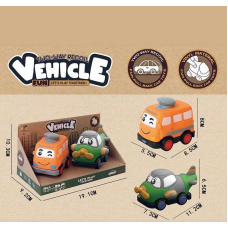 Набір машин 2686 D2 (60) 2 штуки, вінілові, знімний корпус, інерційний механізм, прогумовані колеса, в коробці