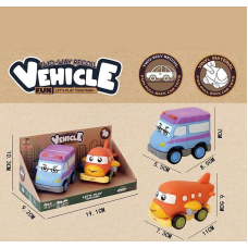 Набір машин 2686 E2 (60) 2 штуки, вінілові, знімний корпус, інерційний механізм, прогумовані колеса, в коробці