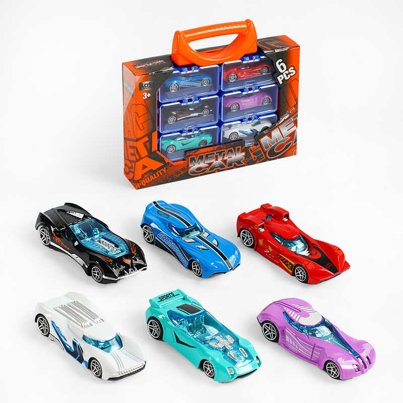 Набір машин 3101-1 (72/2) 6 металопластикових машин, окремі контейнери, в коробці