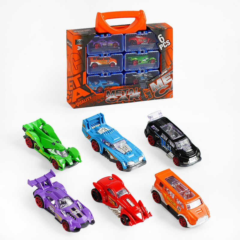 Набір машин 3101-3 (72/2), 6 металопластикових машин, окремі контейнери, в коробці