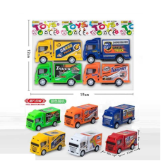 Набір машин 399-764 G (480/2) 4 штуки, інерція, гумові колеса, довжина 7см, в пакеті