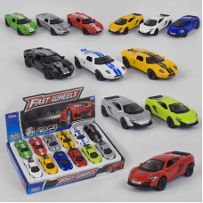 Набір машин 6590 D (24) “Play Smart“, металопластик, ЦІНА ЗА 12 ШТУК В БЛОЦІ