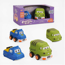 Набір машин 817 A-8 (48) 2 штуки, інерційний механізм, гумовий корпус, в коробці