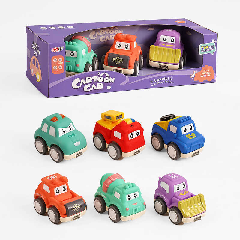 Набір машин 817 B 2B (72/2) 2 види, 3 штуки, інерційний механізм, підсвічування, гумовий корпус, в коробці Набір машин 817 B 2B (72/2) 2 види, 3 штуки, інерційний механізм, підсвічування, гумовий корпус, в коробці