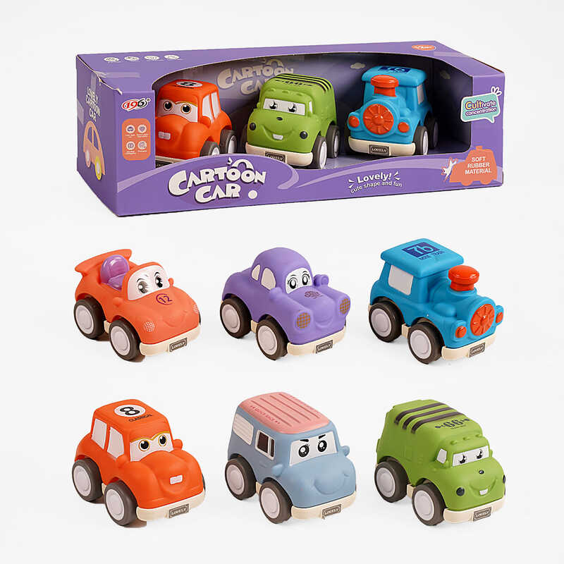 Набір машин 817 B 4B (72/2) 2 види, 3 штуки, інерційний механізм, підсвічування, гумовий корпус, в коробці Набір машин 817 B 4B (72/2) 2 види, 3 штуки, інерційний механізм, підсвічування, гумовий корпус, в коробці