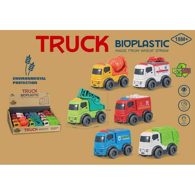 Набір машин 933-500 M (40/2) ЦІНА ЗА 12 ШТУК В БЛОЦІ, біопластик, в коробці