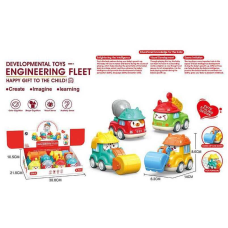 Набір машин BM 2607 (24/2) ЦІНА ЗА 8 ШТУК В БЛОЦІ, “Спецтехніка“, інерція, рухомі елементи, в коробці