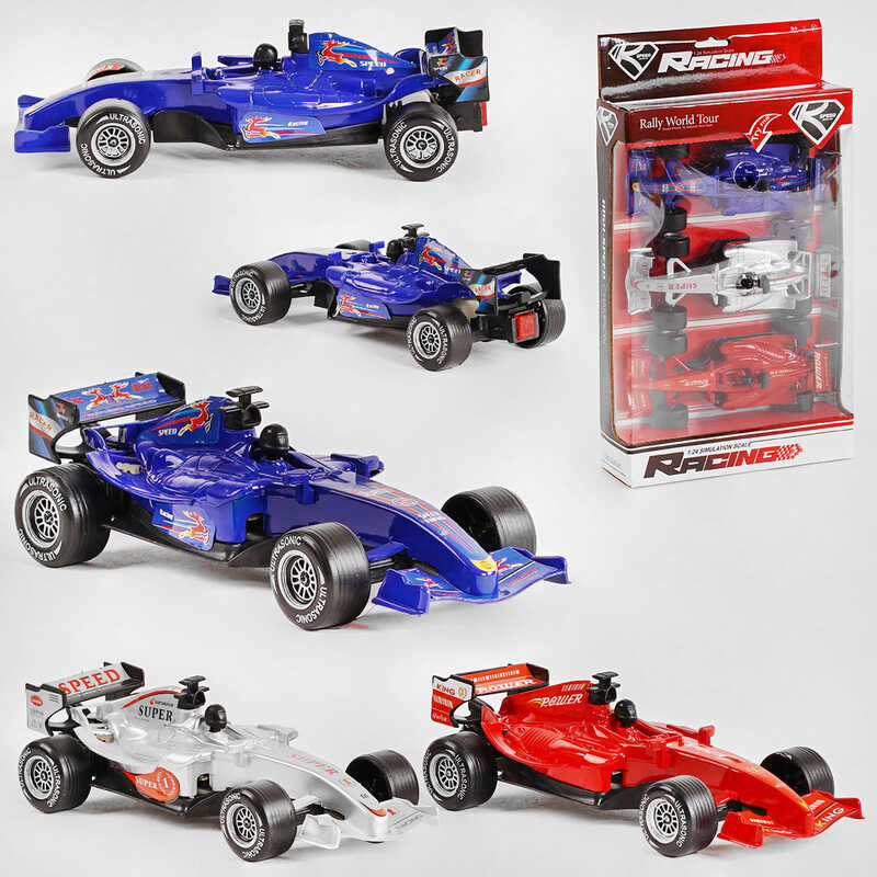 Набір машин FA 96 (72/2) 3 шт, інерція, світло, звук, в коробці Набір машин FA 96 (72/2) 3 шт, інерція, світло, звук, в коробці