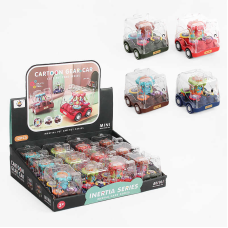 Набір машин HC - 212 (12/2) “Ведмедик“, інерція, прозорий корпус, ЦІНА ЗА 12 ШТУК У БЛОЦІ