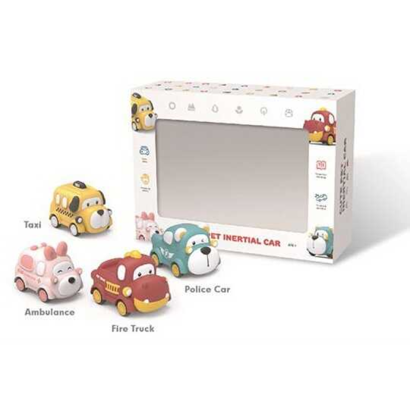 Набір машин MD 2125 (30) 4 штуки, інерція, в коробці