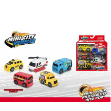 Набір машин MY 101 (48/2) 5 штук, таксі, сміттєвоз, автобус, літак, поштова машина, в коробці