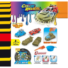 Набір машин SK-S 12 (72) 4 машинки, металопластик, змінюють колір, черпак, піпетка, на листі