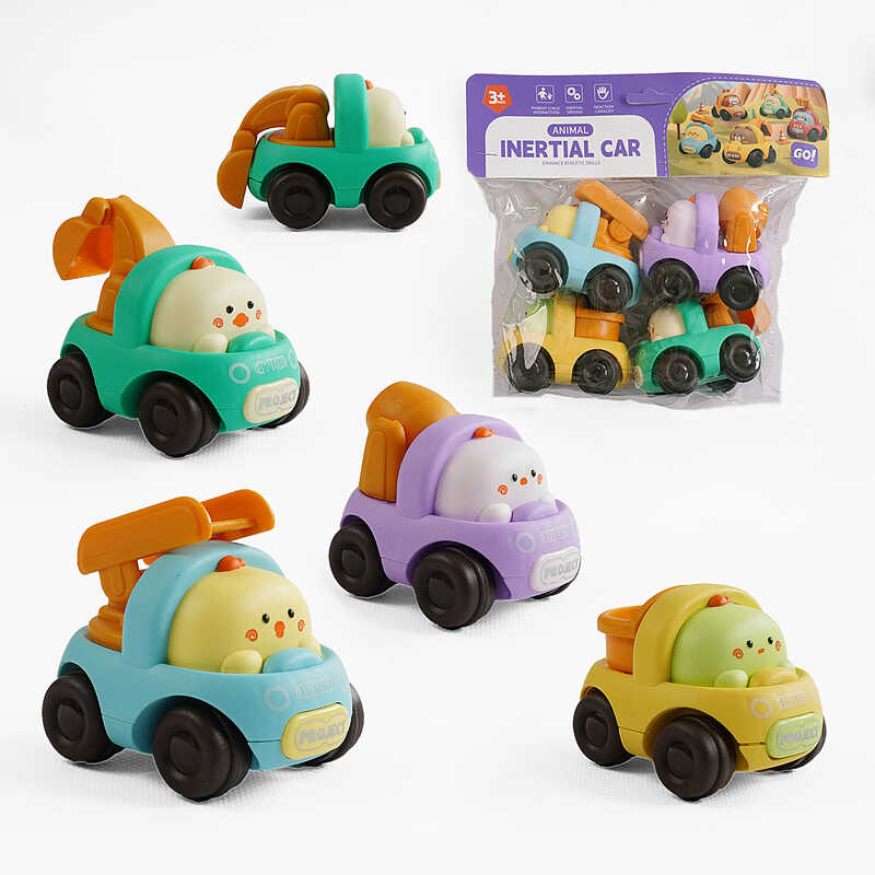 Набір машин TF 608 (96) спецтехніка, 4 машинки, інерція, в пакеті