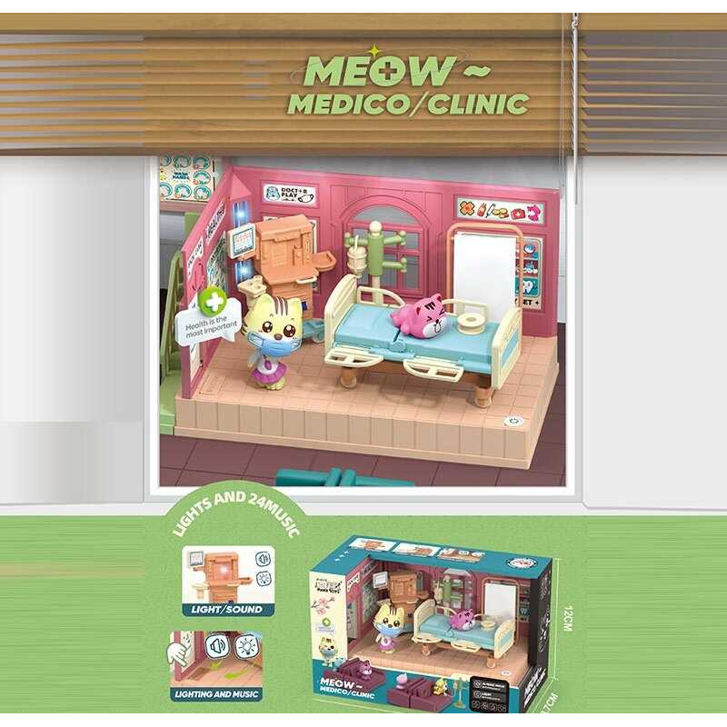 Набір меблів HY 109 C2 (60/2) “Кардіокабінет”, підсвічування, мелодії, фігурки тварин, муляжі медичних інструментів, меблів та обладнання, в коробці Набір меблів HY 109 C2 (60/2) “Кардіокабінет”, підсвічування, мелодії, фігурки тварин, муляжі медичних інструментів, меблів та обладнання, в коробці