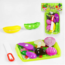 Набір овочів M 112 (360/2) на липучках, таця, ніж, фрукти, у пакеті