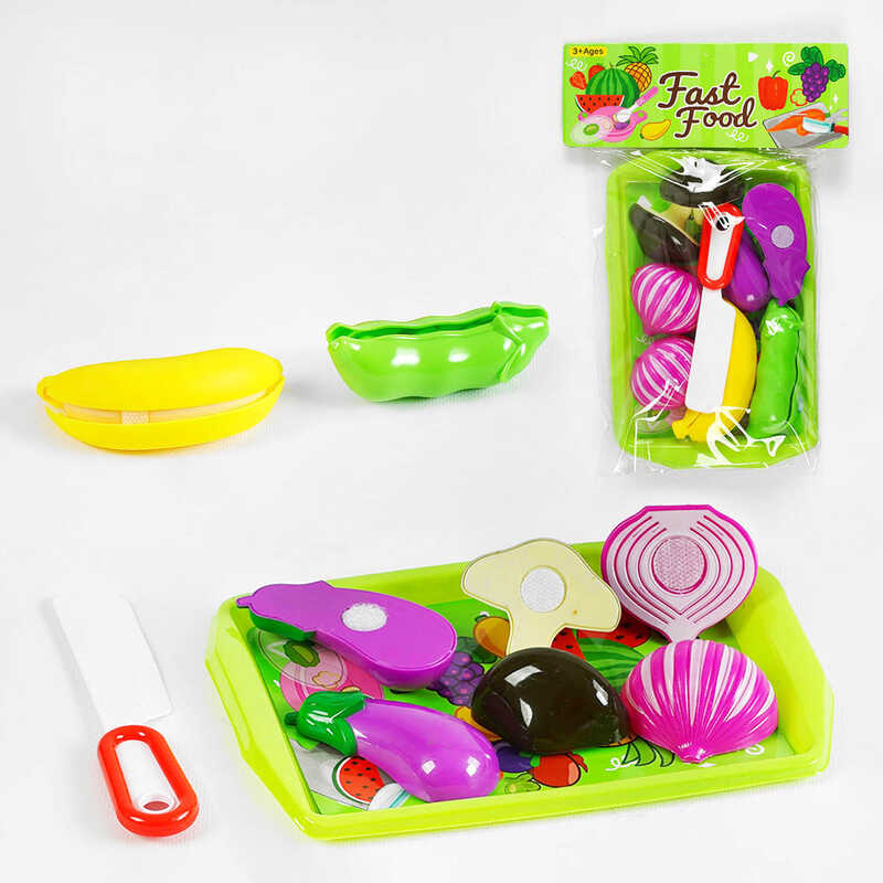 Набір овочів M 112 (360/2) на липучках, таця, ніж, фрукти, у пакеті