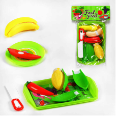 Набір овочів M 116 (360/2) на липучках, таця, ніж, фрукти, тарілка, у пакеті