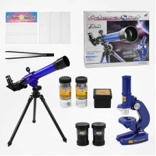 Набір оптичних приладів С 2110 (18) телескоп+мікроскоп,в коробці