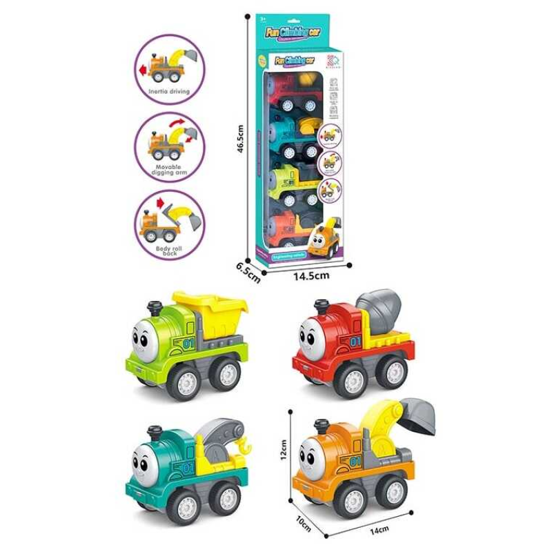 Набір паровозів 588-5 Е (60/2) 4 шт. в коробці, інерція, рухливі деталі.