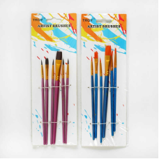 Набір пензлів C 60804 (480) 2 види, 6 штук, на листі