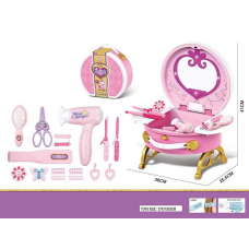 Набір перукаря 0807-36 (24/2) світло, звук, валіза, дзеркало, фек, вирівнювач, аксесуари, у коробці