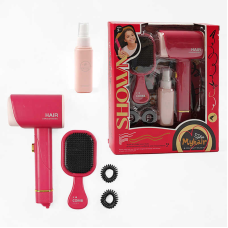 Набір перукаря 2805-4 (72/2) функціональний фен, гребінець, пляшечка з розпилювачем, підсвічування, резинки, в коробці