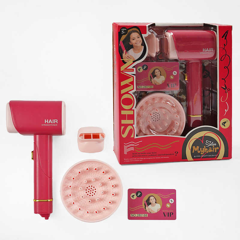 Набір перукаря 2805-6 (72/2) функціональний фен, 2 насадки, картка, підсвічування, в коробці