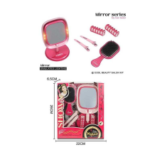 Набір перукаря 2805-9 (72/2) підсвічування, люстерко на підставці, гребінець, затискачі, бігуді, в коробці