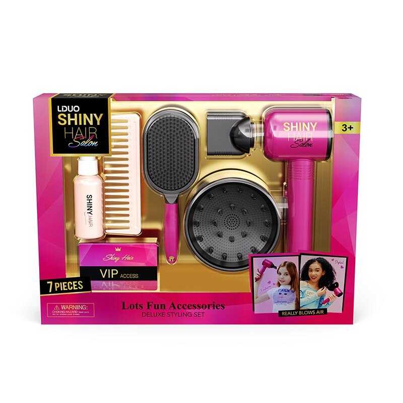 Набір перукаря 626001 (24) 7 елементів, функціональний фен, 2 насадки, щітка для волосся, гребінець, в коробці