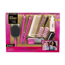 Набір перукаря 626005 (24) 9 елементів, звук, підсвічування, стайлер, щітка для волосся, гребінець, бігуді, заколки, в коробці