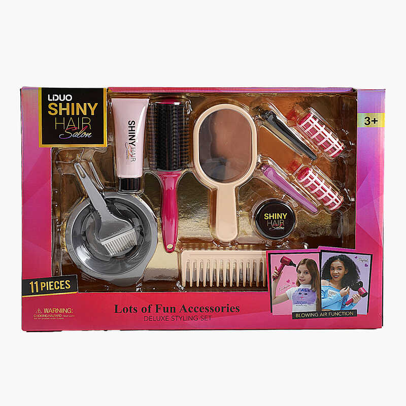 Набір перукаря 626010 (24) 11 аксесуарів, 2 шт. бігуді, 2 заколки, гребінець, щітка, люстерко, у коробці Набір перукаря 626010 (24) 11 аксесуарів, 2 шт. бігуді, 2 заколки, гребінець, щітка, люстерко, у коробці