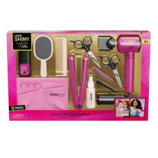 Набір перукаря 626023 (18) 12 аксесуарів, світло, звук, стайлер, фен видуває повітря, 2 насадки, сумочка, 2 заколки, гребінець, люстерко, у коробці