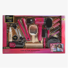 Набір перукаря 626026 (18) 17 аксесуарів, світло, звук, стайлер, фен видуває повітря, бігуді, заколки, щітки, гребінець, люстерко, у коробці