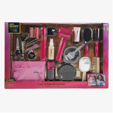 Набір перукаря 626032 (12) 21 аксесуар, світло, звук, стайлер, фен видуває повітря, бігуді, заколки, щітки, гребінець, люстерко, у коробці