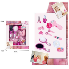 Набір перукаря BE 2301 (24) фен на батарейках, щітка для волосся, заколки, косметика, в коробці