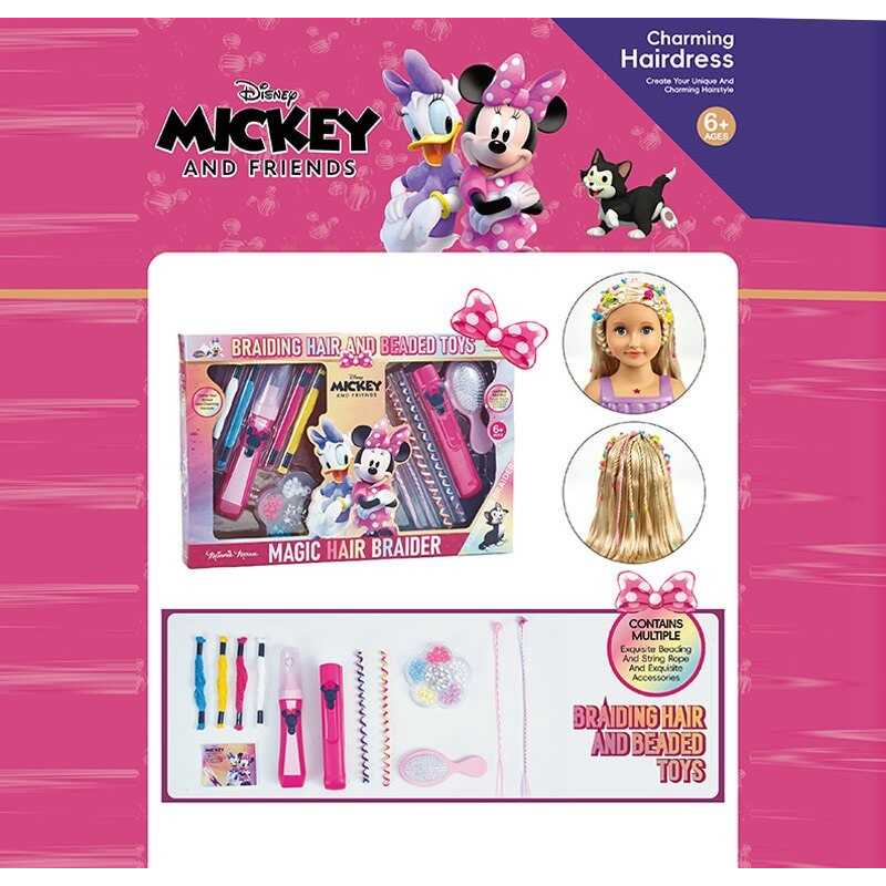 Прикраси для волосся D 8976-3 (32) стайлер, прилад для плетіння, підсвітка, звук, аксесуари, щітка, нитки, намистини, в коробці